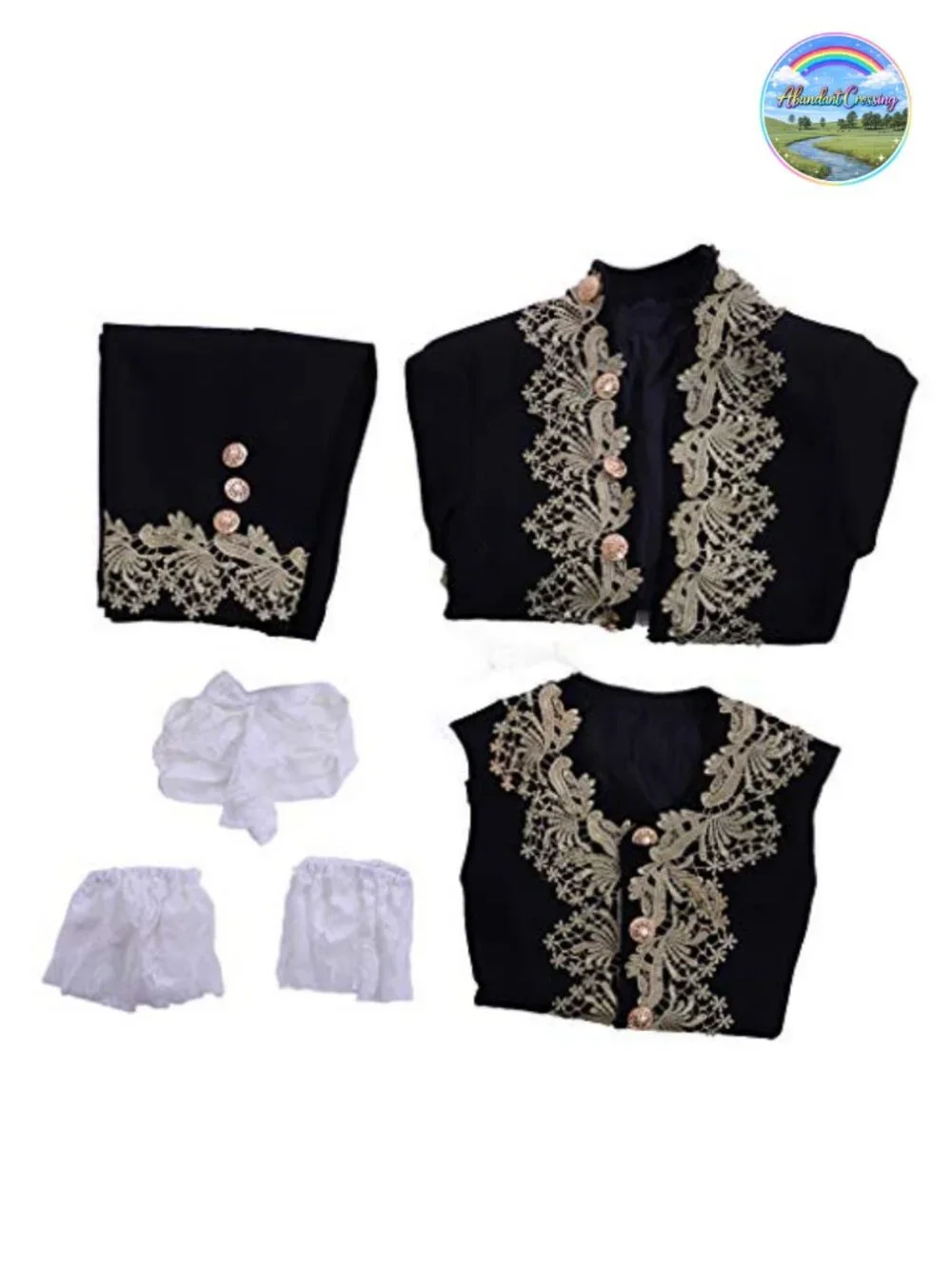 Men's Victorian Regency Tailcoat 5-Piece Costume Set Halloween Outfit
